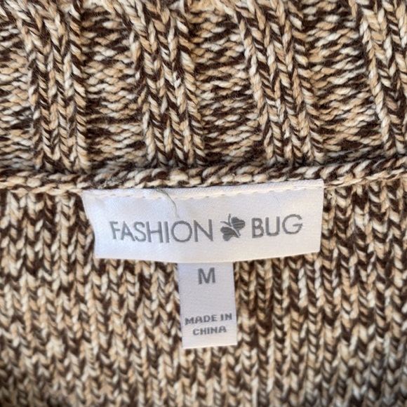 Fashion Bug Crew neck tunic knit sweater with short sleeves, Size M - Picture 3 of 8